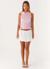 Alysa Shirred Top - Pink