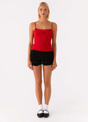 Signature Monogram Cami - Red