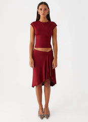 Shes A Lady Top - Red