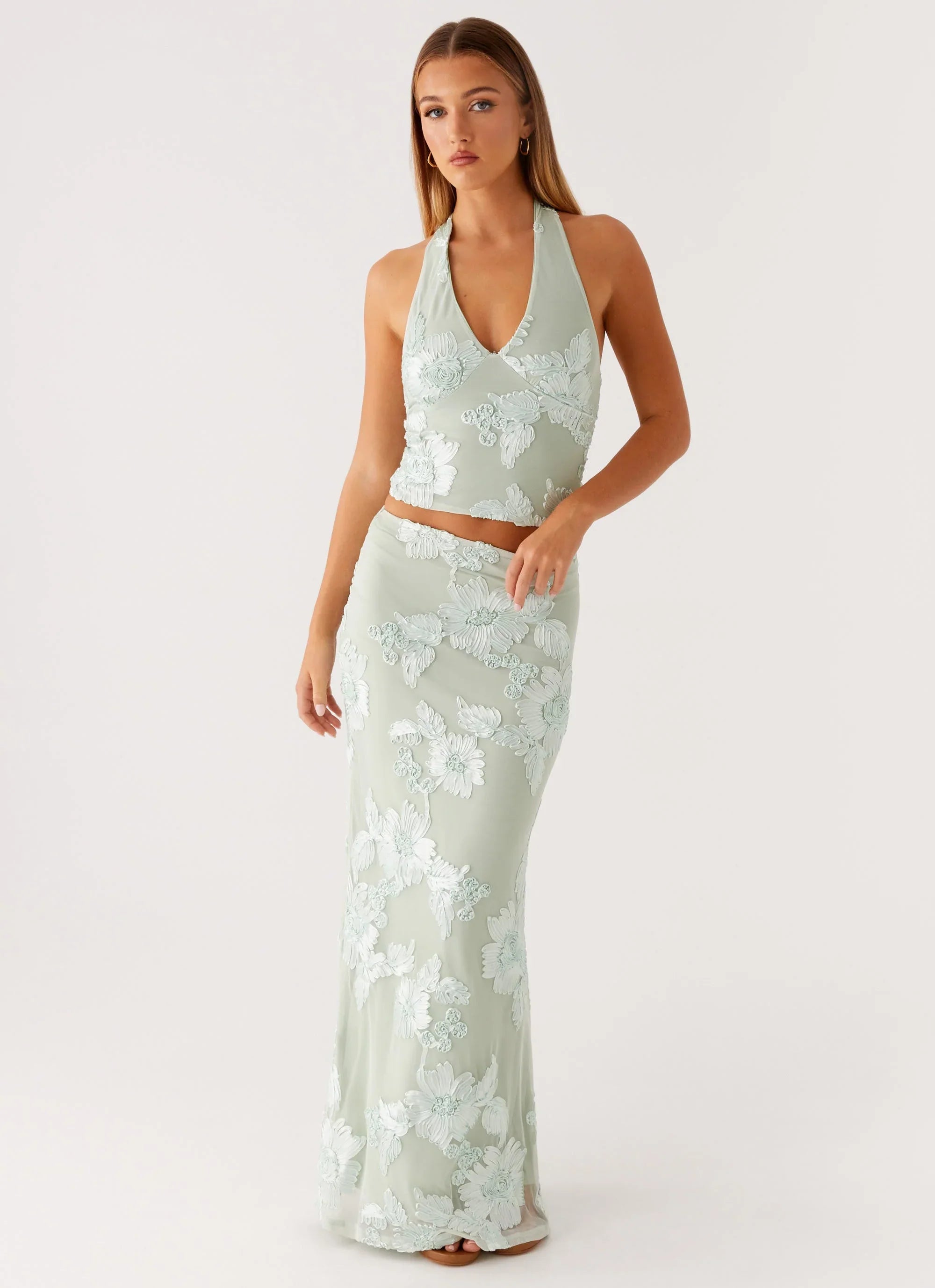 Radiate Maxi Skirt - Sage