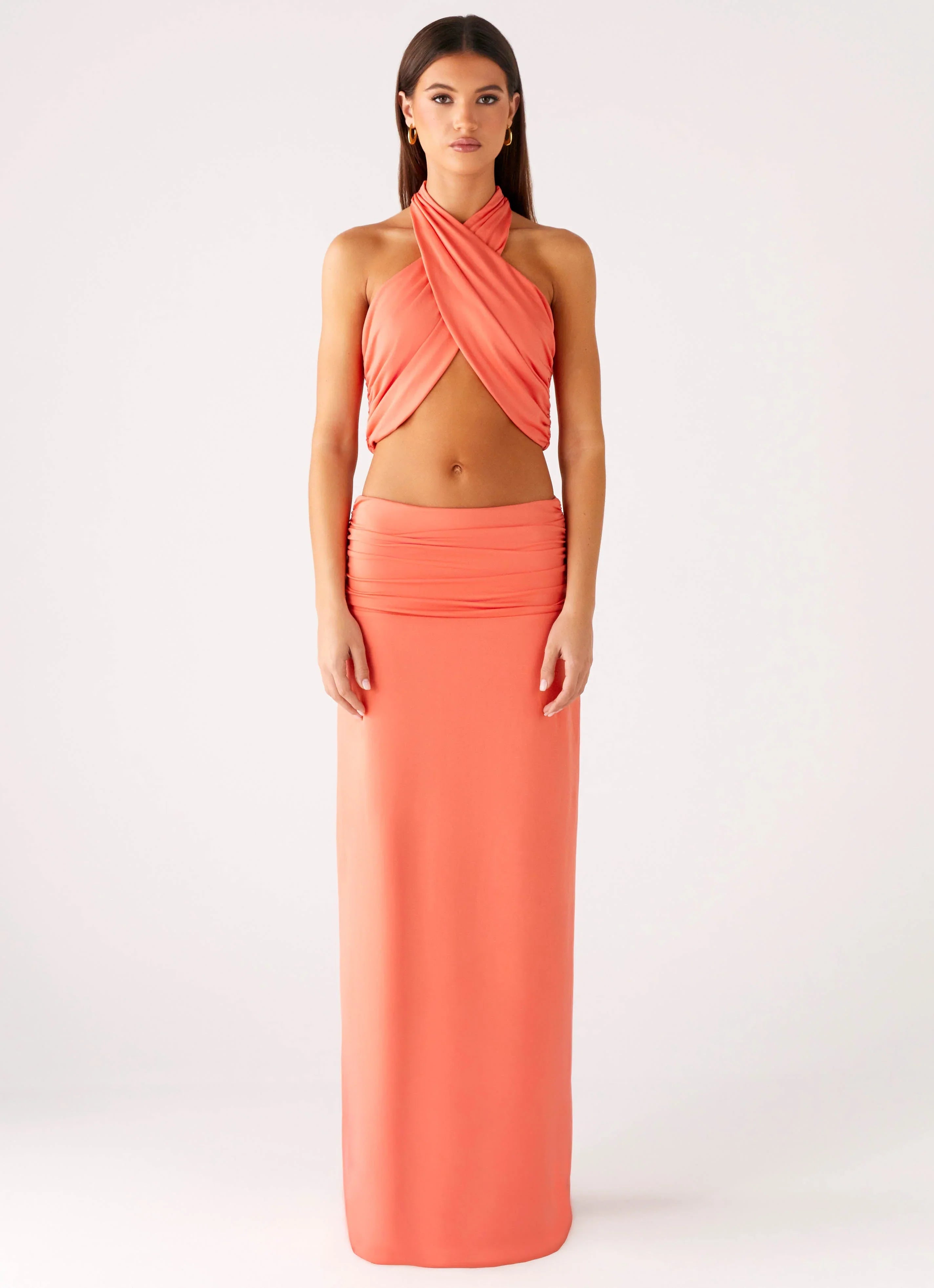 Coletta Wrap Top - Coral