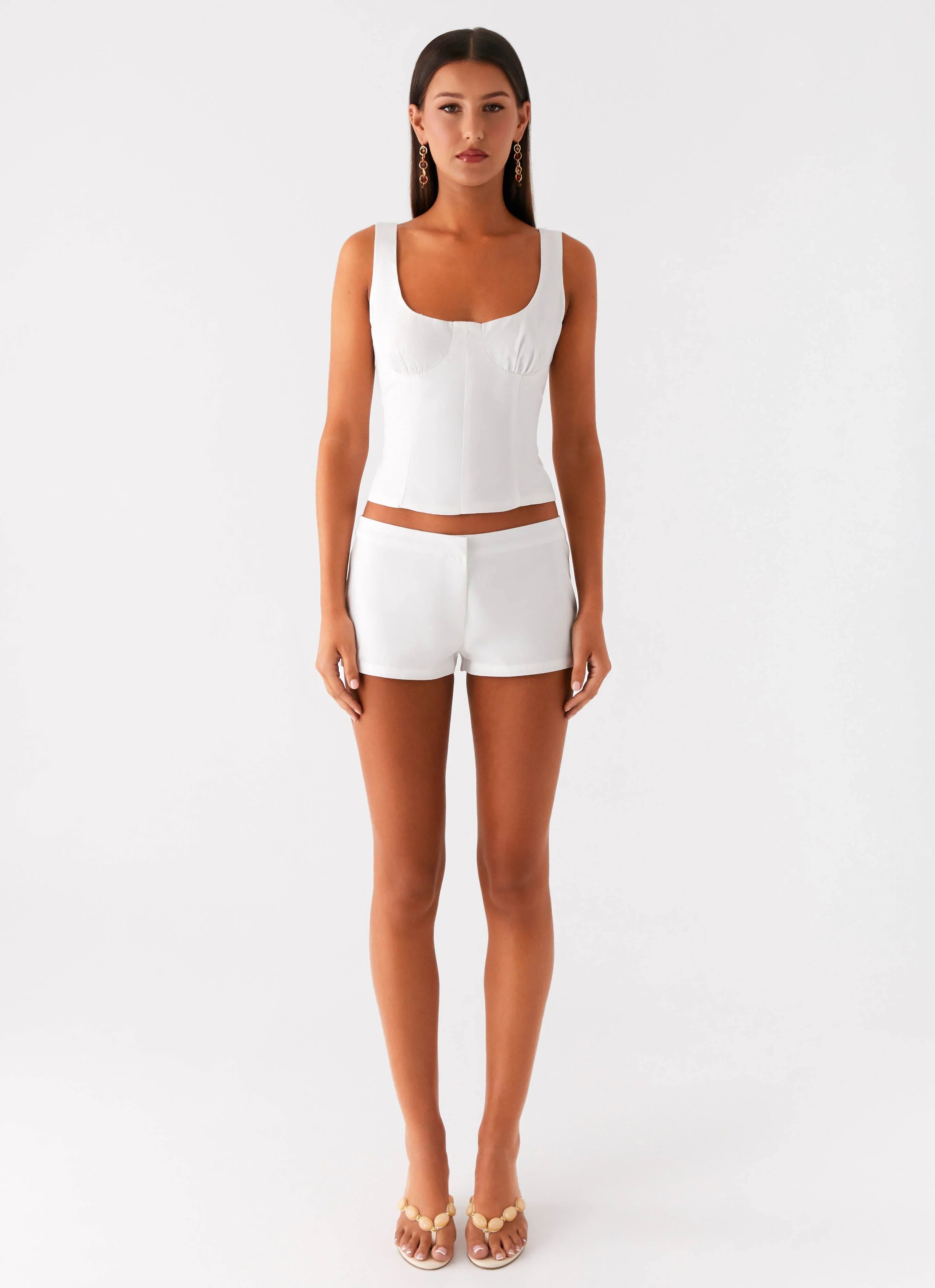 Coastline Bustier Top - White