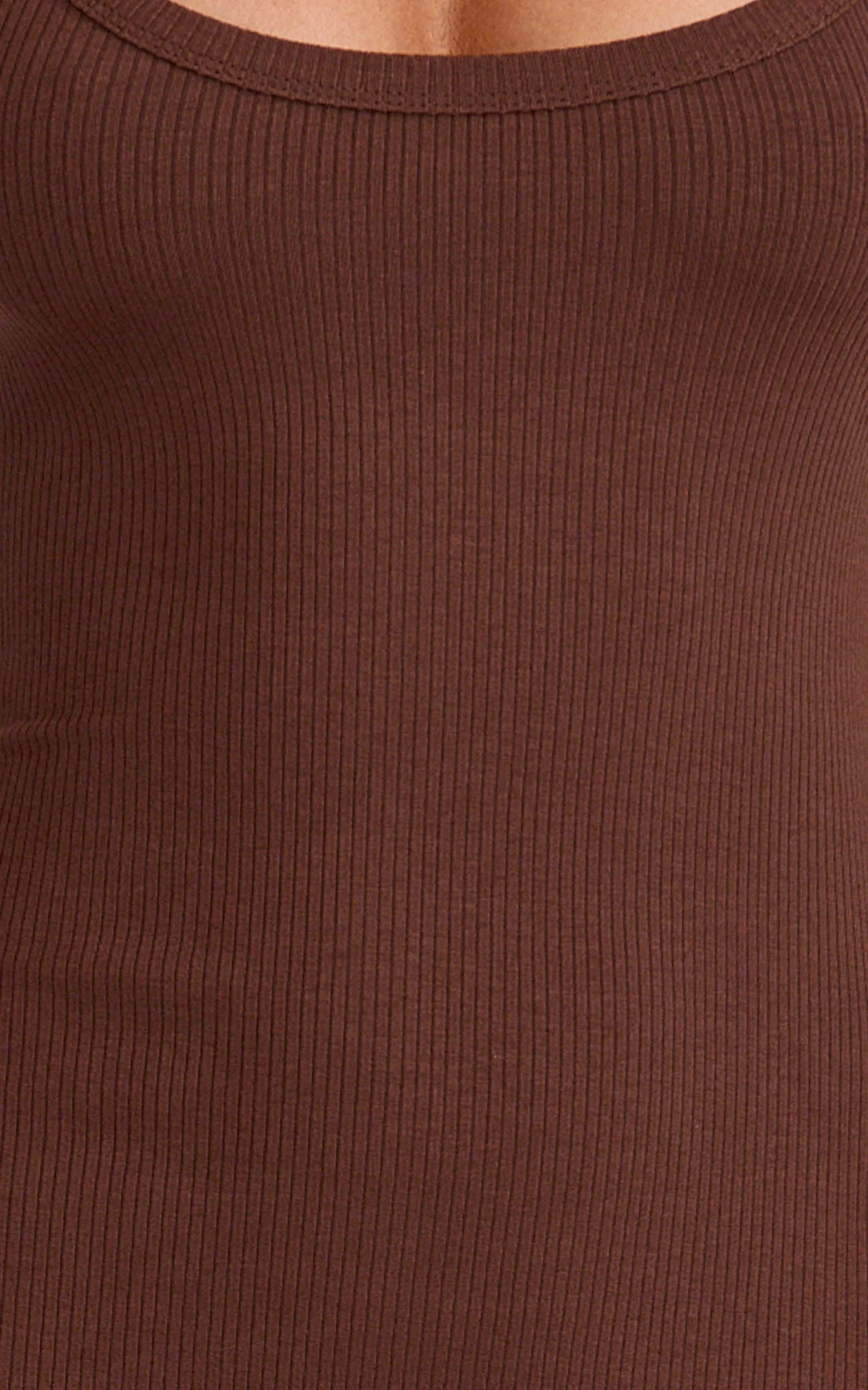 Odette Maxi Dress - Scoop Neck A Line Dress in Chocolate
