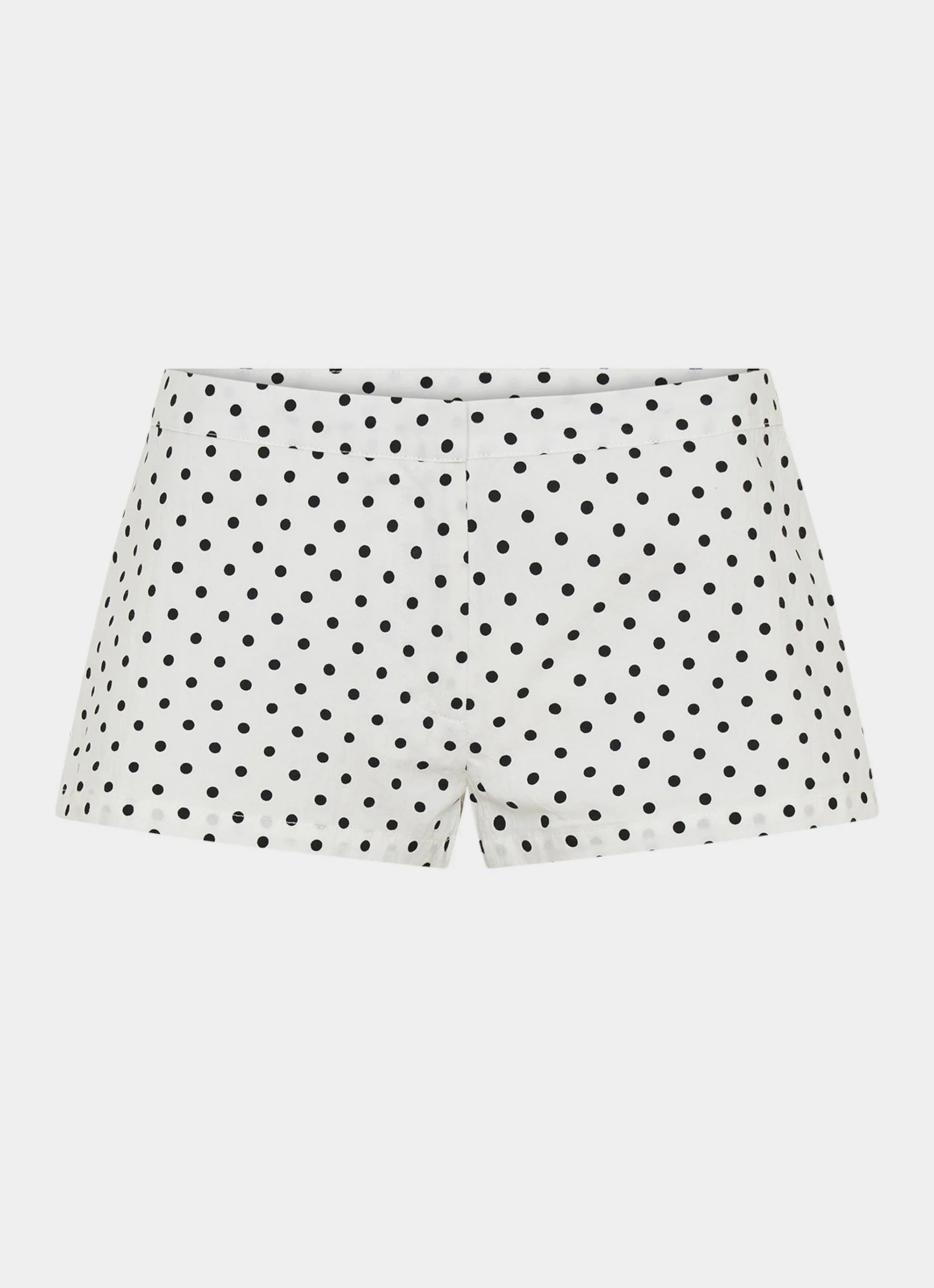 Coastline Mini Shorts - White Polka Dot