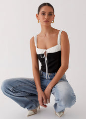 Ryder Bustier Top - Black