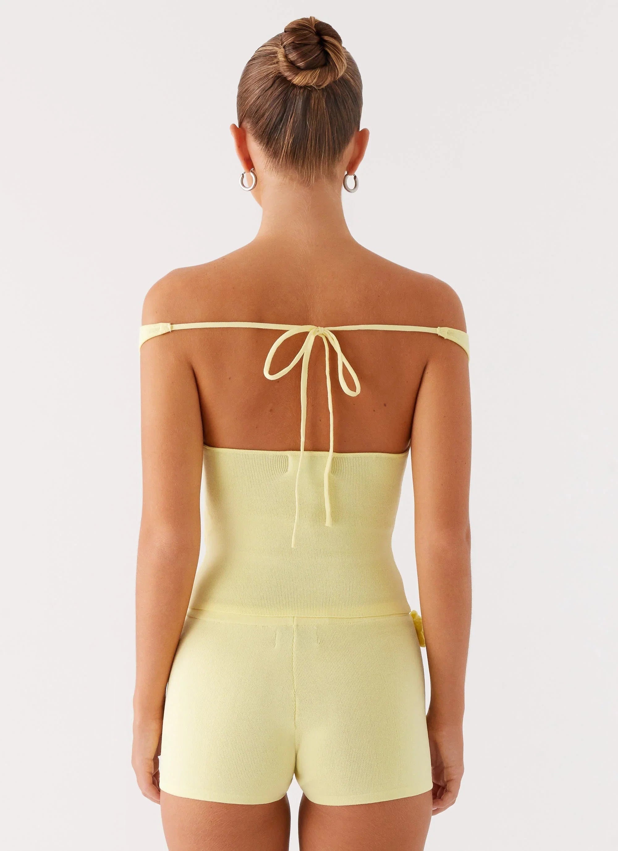 Aliah Knit Shorts - Yellow
