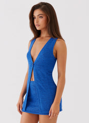 Capri Glow Knit Top - Cobalt