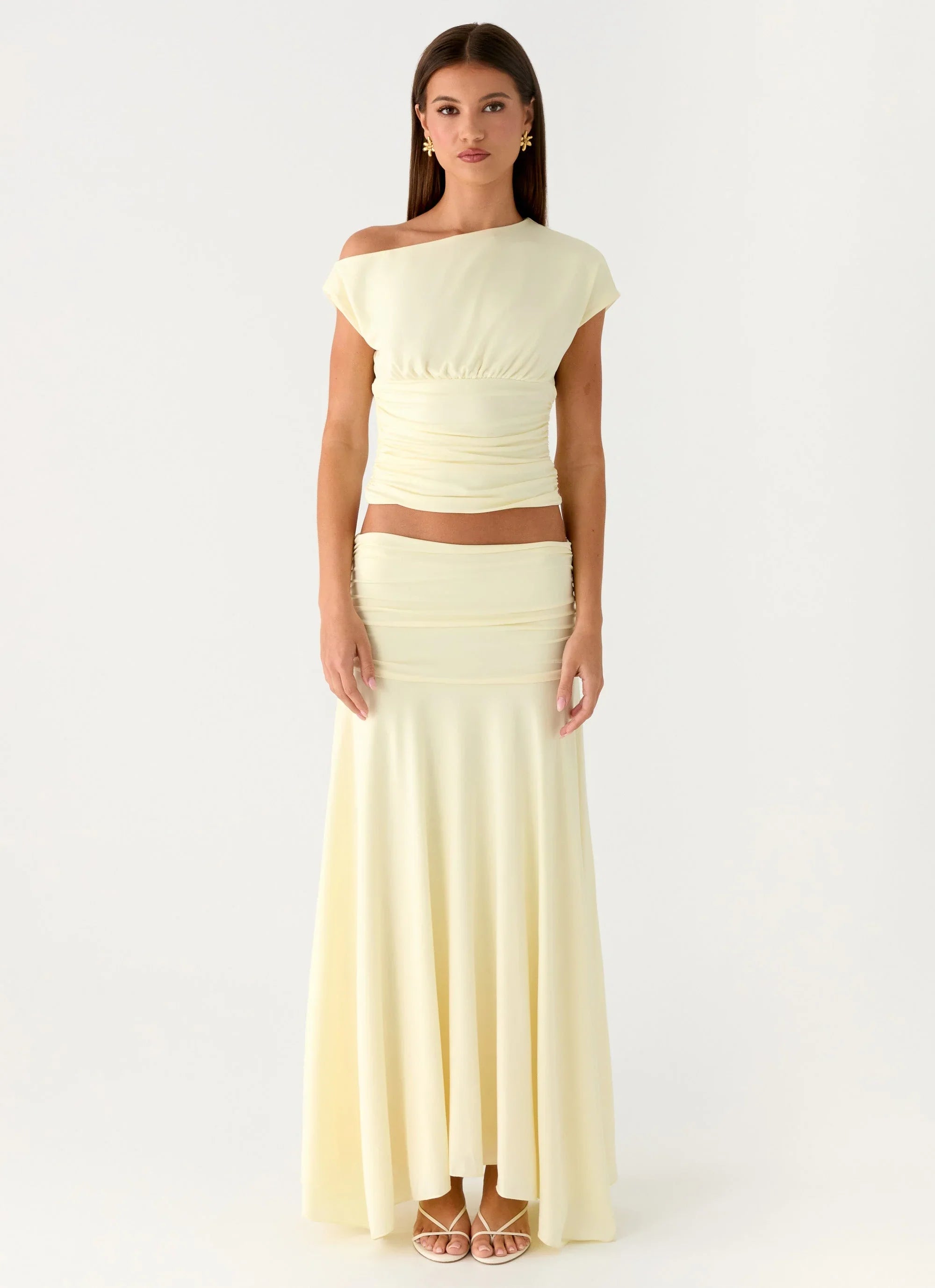 Liana Asymmetrical Top - Yellow